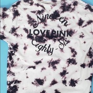 Pink Victoria secret tie dye long sleeve shirt
